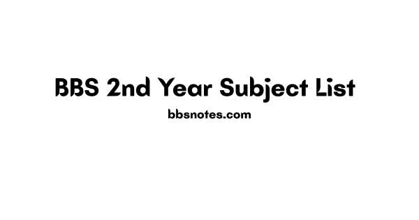 BBS 2nd Year Subject List